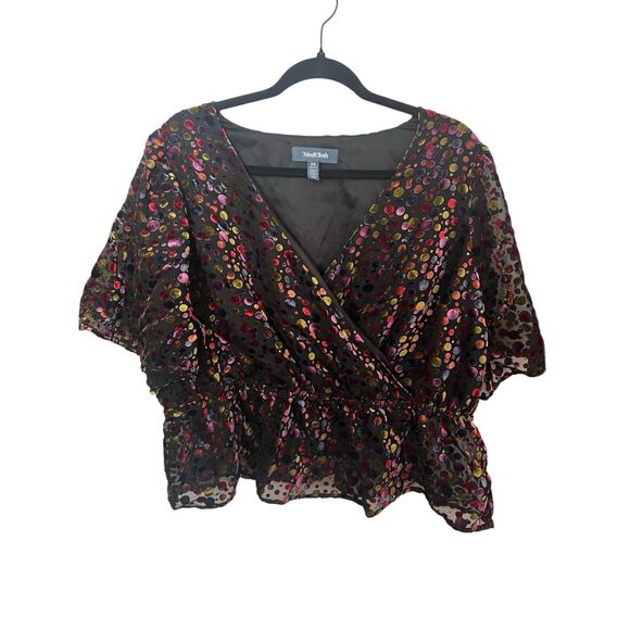 Modcloth Mystifying Musings Velvet Top Womens 2X - Picture 1 of 4